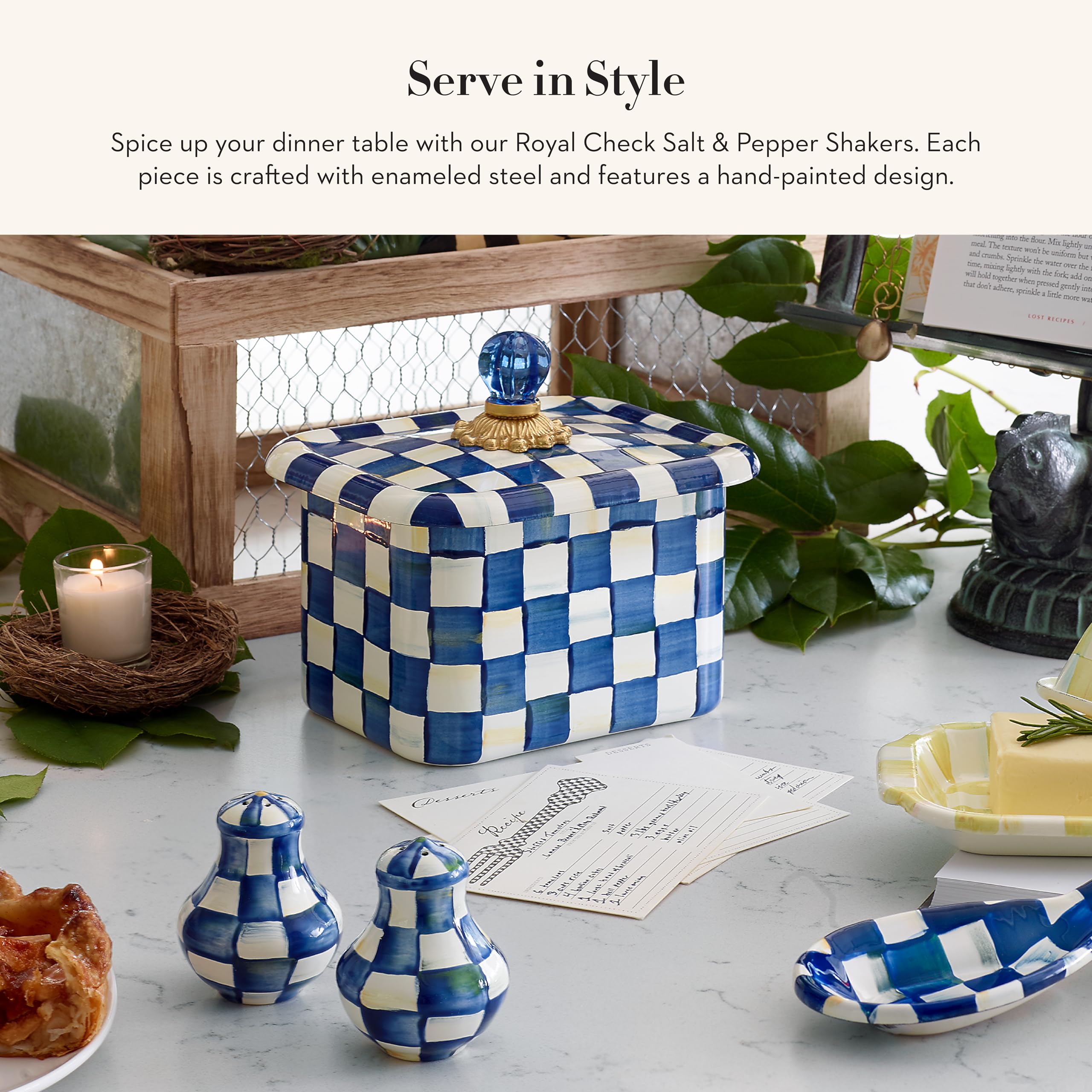 Amazon.com: MACKENZIE-CHILDS Enamel Salt and Pepper Shakers