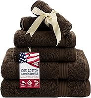 Vista 25 de American Veteran Towel, Paquete de 4 toallas de baño turcas 100% algodón para baño, 27 x 54 pulgadas, extra grandes, de secado suave, color azul