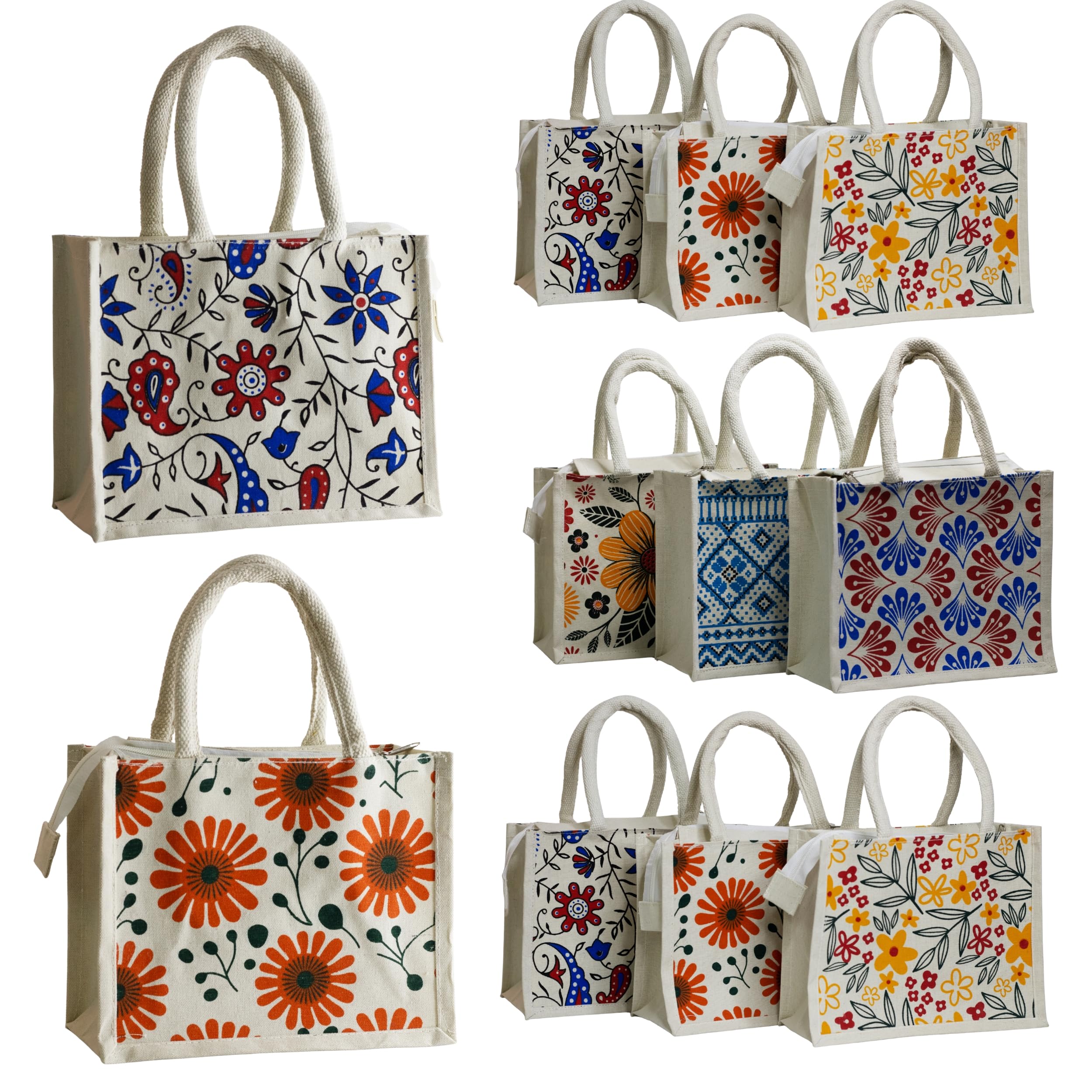 Anbali - Eco-Friendly Return Gift bags for Wedding, Babyshower and all festive occasion | Multipurpose Reusable Shopping Bag- Small size (Pack of 10)-image-4
