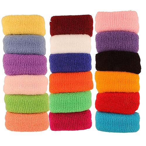 ACCESSHER Soft Multicolor Rubber Hair Band - Set of 18 Pcs for Women and Girls