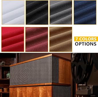 96 x 54 Speaker Grill Cloth, Stereo Grill Mesh Fabric Gray