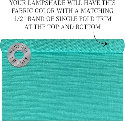 Miniatura 7 de FenchelShades.com Pantalla de tambor de tela de 12 pulgadas de diámetro x 12 pulgadas de diámetro inferior x 8 pulgadas de alto con accesorio