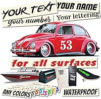Vista 2 de Adhesivo para parachoques de 1 x 12 pulgadas, nombre personalizado, número de texto, Dceal, calcomanía de texto personalizada
