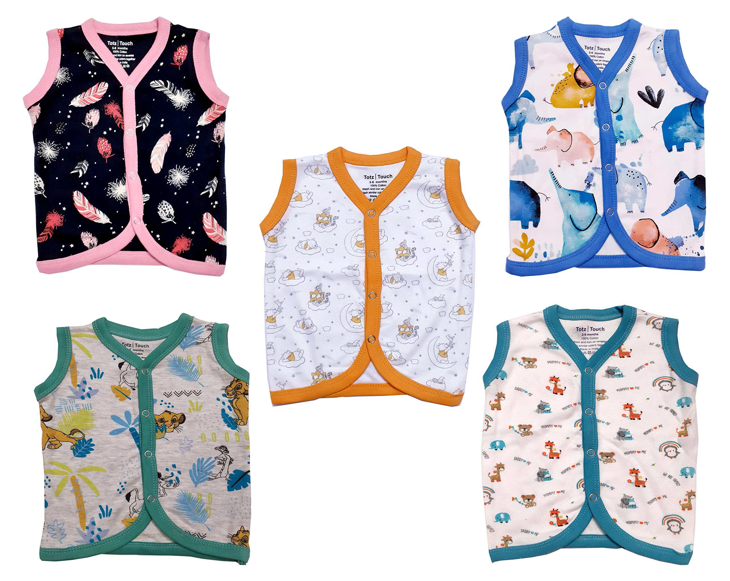 TotzTouch Baby Boy's & Girl's Sleeveless T-Shirt RHA Months