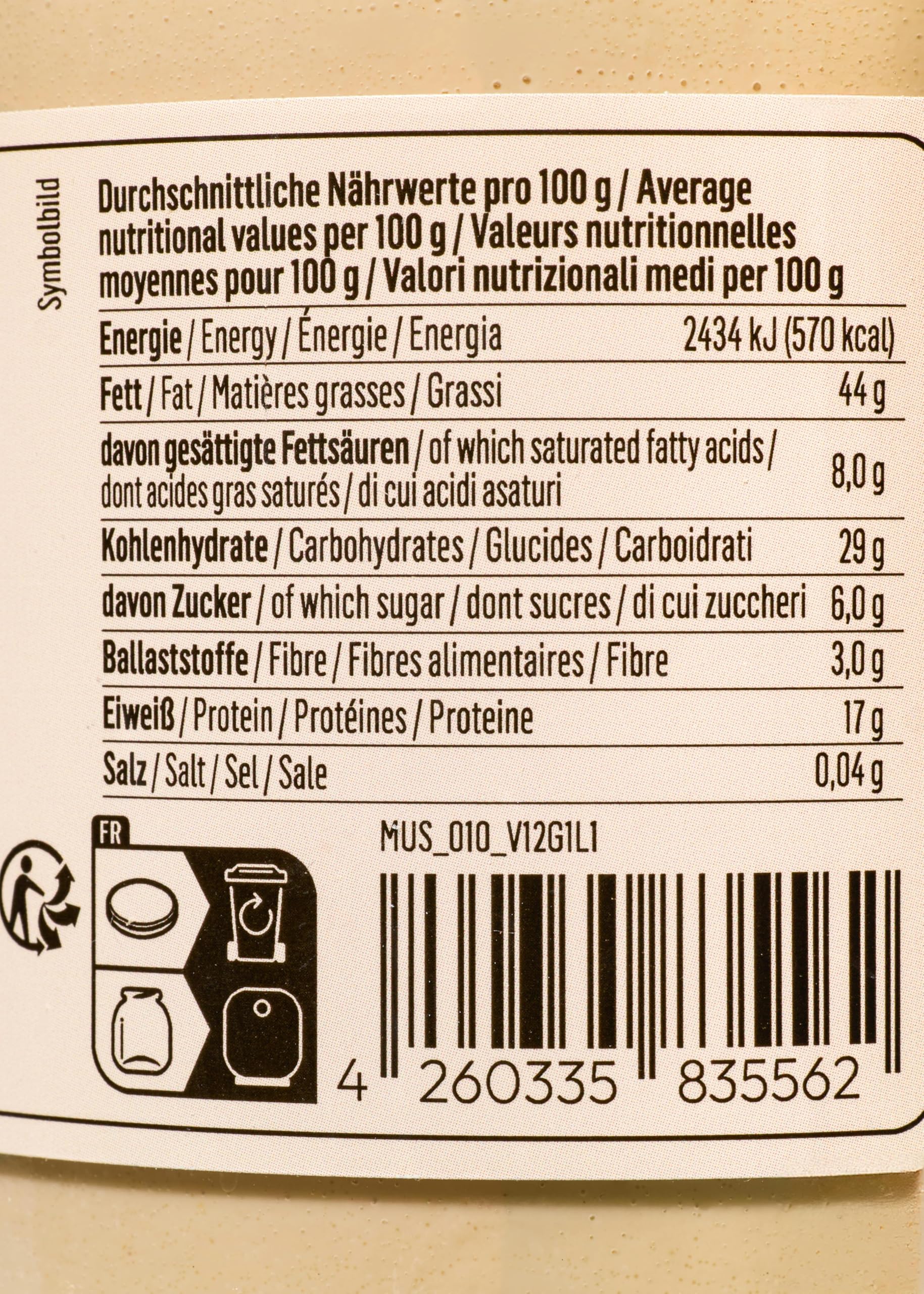 KoRo - Crema di anacardi 6 x 500 g - Crema di frutta secca senza zuccheri aggiunti e senza additivi - Spalmabile, 100% a base di anacardi, prodotto vegano