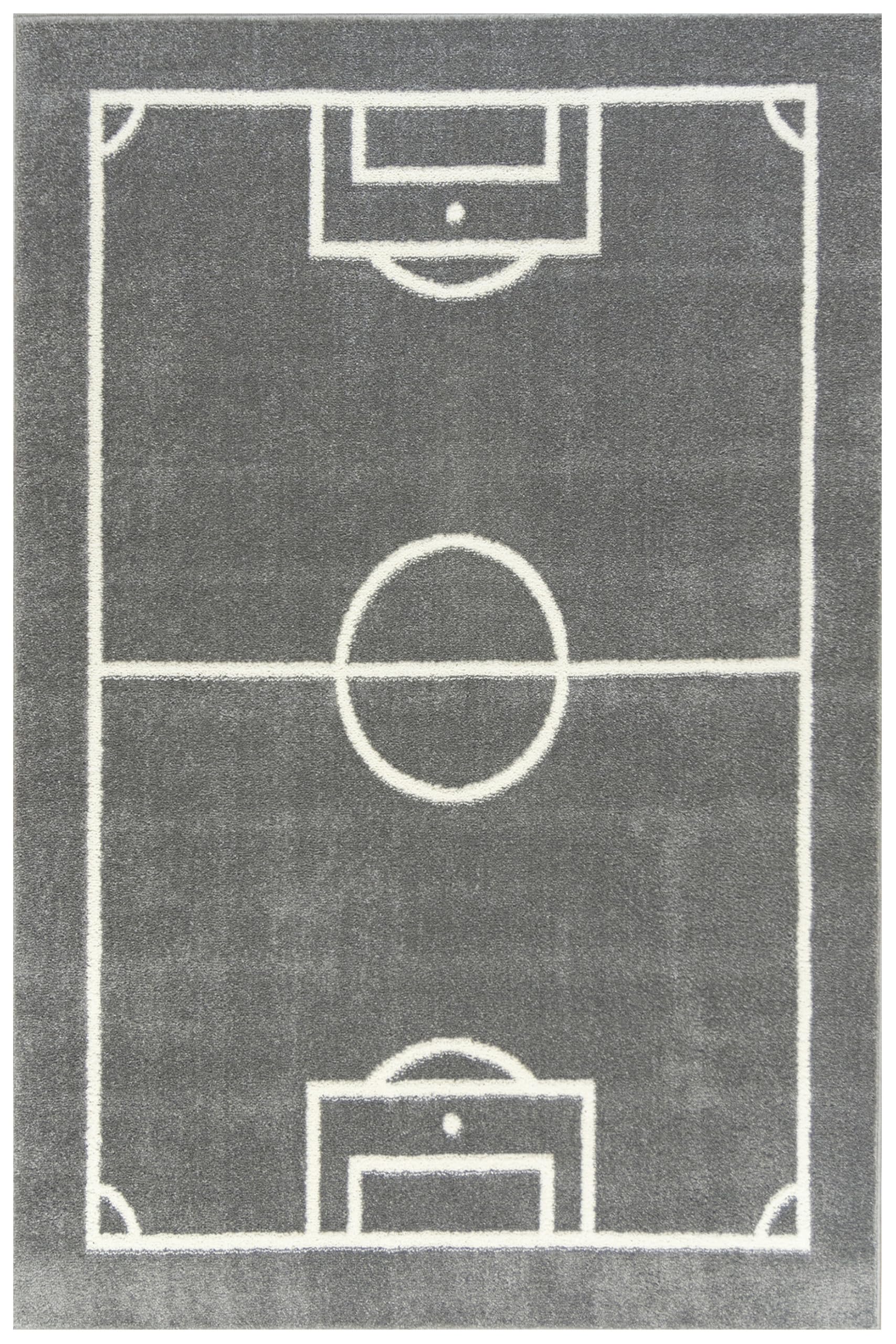 Lima rechteckig Grau Kids Carpet Feld, Fußball 140x190 cm, Kinderzimmer, Kurzflor Teppiche Jungen, Spielteppich Kinder Babyzimmer Tepich, Teppich Schlafzimmer,Teppiche Gegend, Wohnzimmerteppich