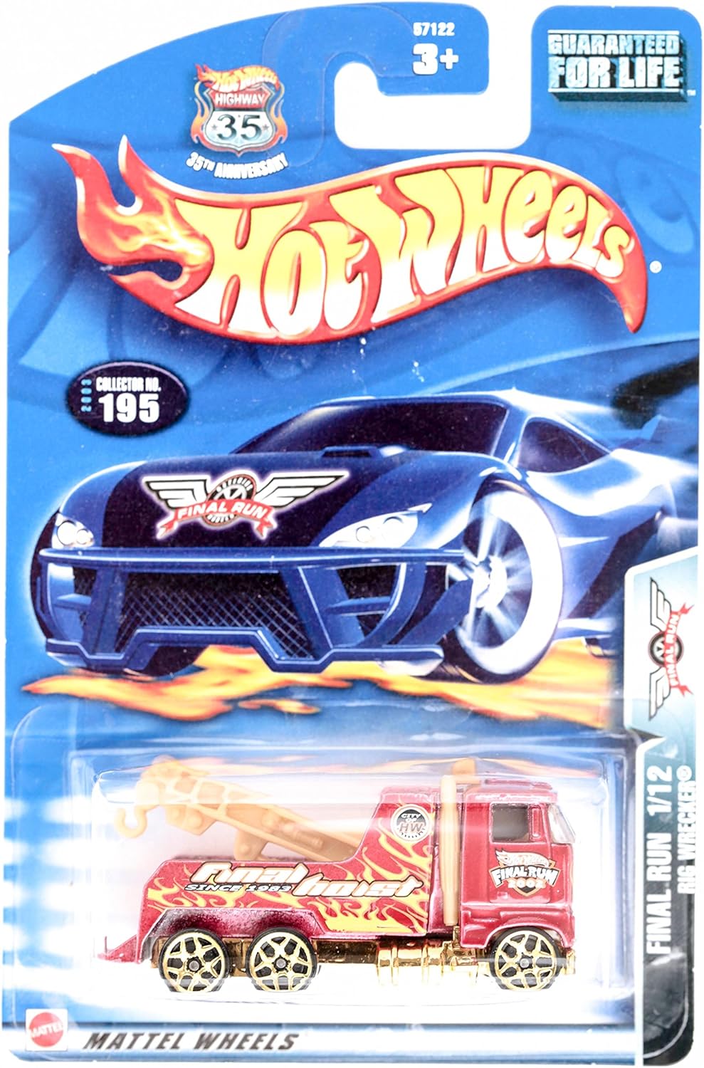 Mattel Hot Wheels 2003 1:64 Scale Final Run Red Rig Wrecker 1/12 Die Cast Car #195