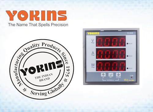 Image of YOKINS True RMS Digital Single Phase VAW Multifunction meter (3 line display), YI-524 AC 5A CT Selectable, Volt, Current, Watt, Pf, F, kVA, kWh, Rpm, Rhr, Lhr, Wattmeter, comes with one year warranty