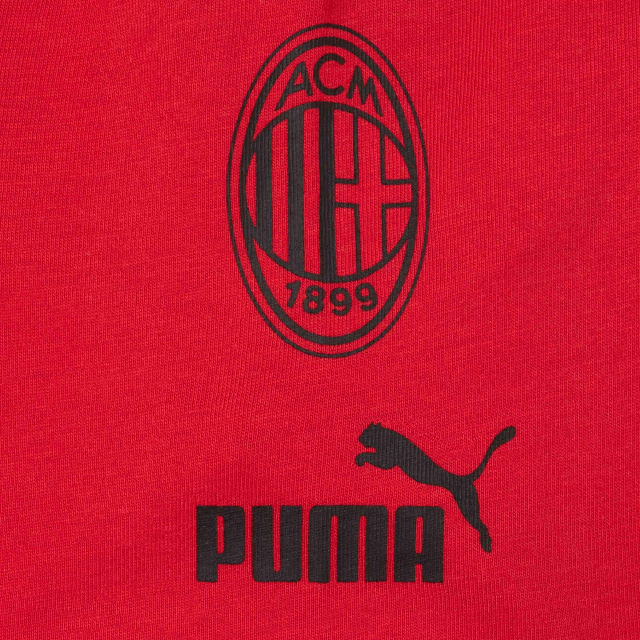 AC Milan T-Shirt FtblCulture, ACM, Rosso, Bambini e Ragazzi, Unisex