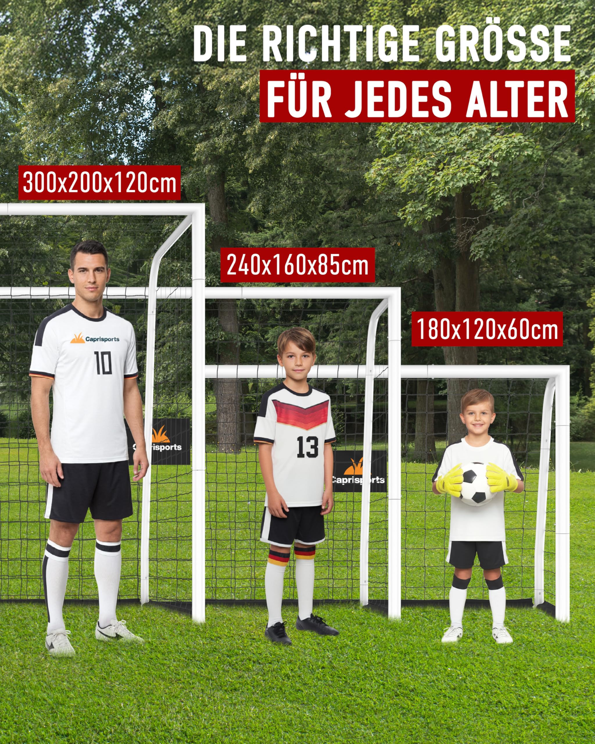 Fußballtor Kinder [EXTREM STABIL] - [ROSTFREI] Fussballtore für Garten Kinder - Fussball Tor mit Erdanker für optimalen Halt - Fussballtor für Zuhause - Fußballtore Outdoor - Goal