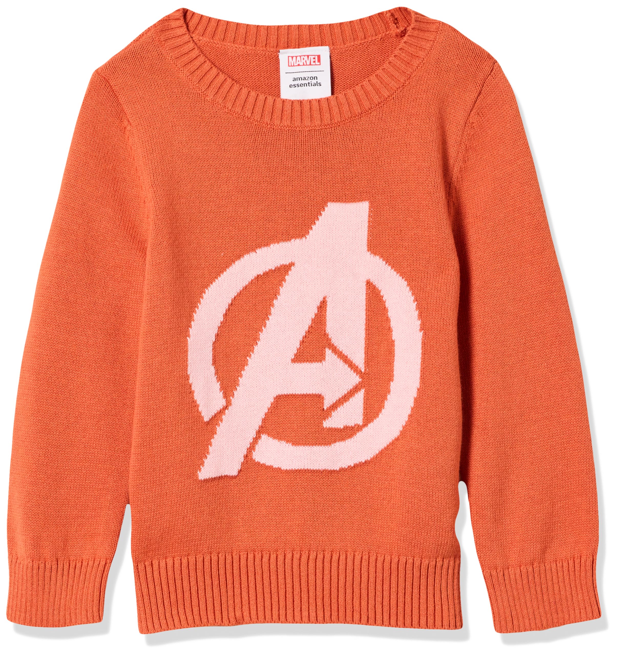 Amazon Essentials Disney | Marvel | Star Wars | Princess Maglioni girocollo Bambine e ragazze, Avengers Logo - Girls, 3 anni