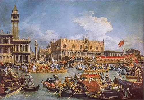 Miniatura 2 de Clementoni - Museum Collection-Canaletto, Return of Bucentaur at The Molo On Ascension Day-1000 Adult Pieces, Art, Puzzle Paintings, Famous