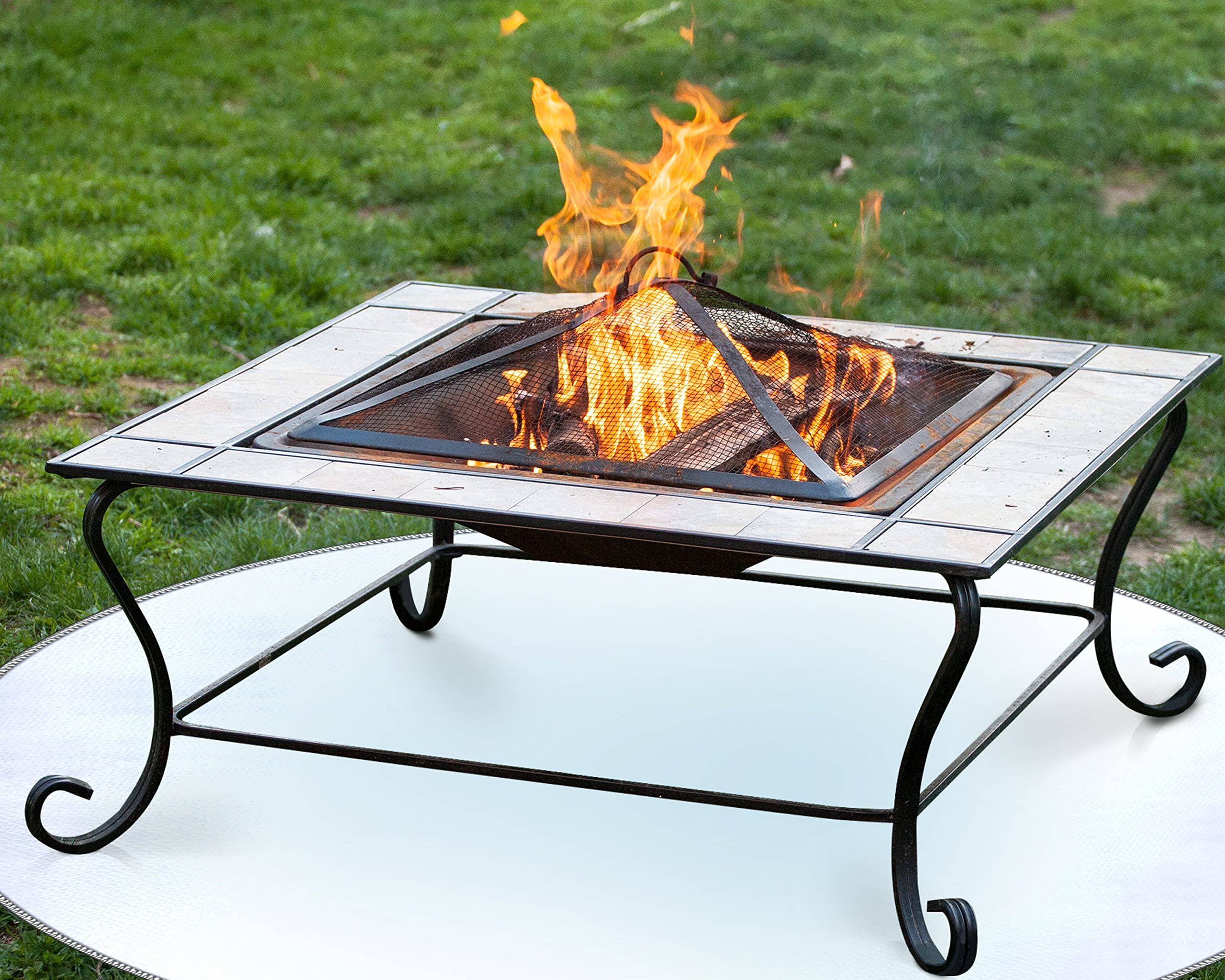 Buy GrillBee Fire Pit Mats for Under Fire Pit Heat Deflector 38" Deck