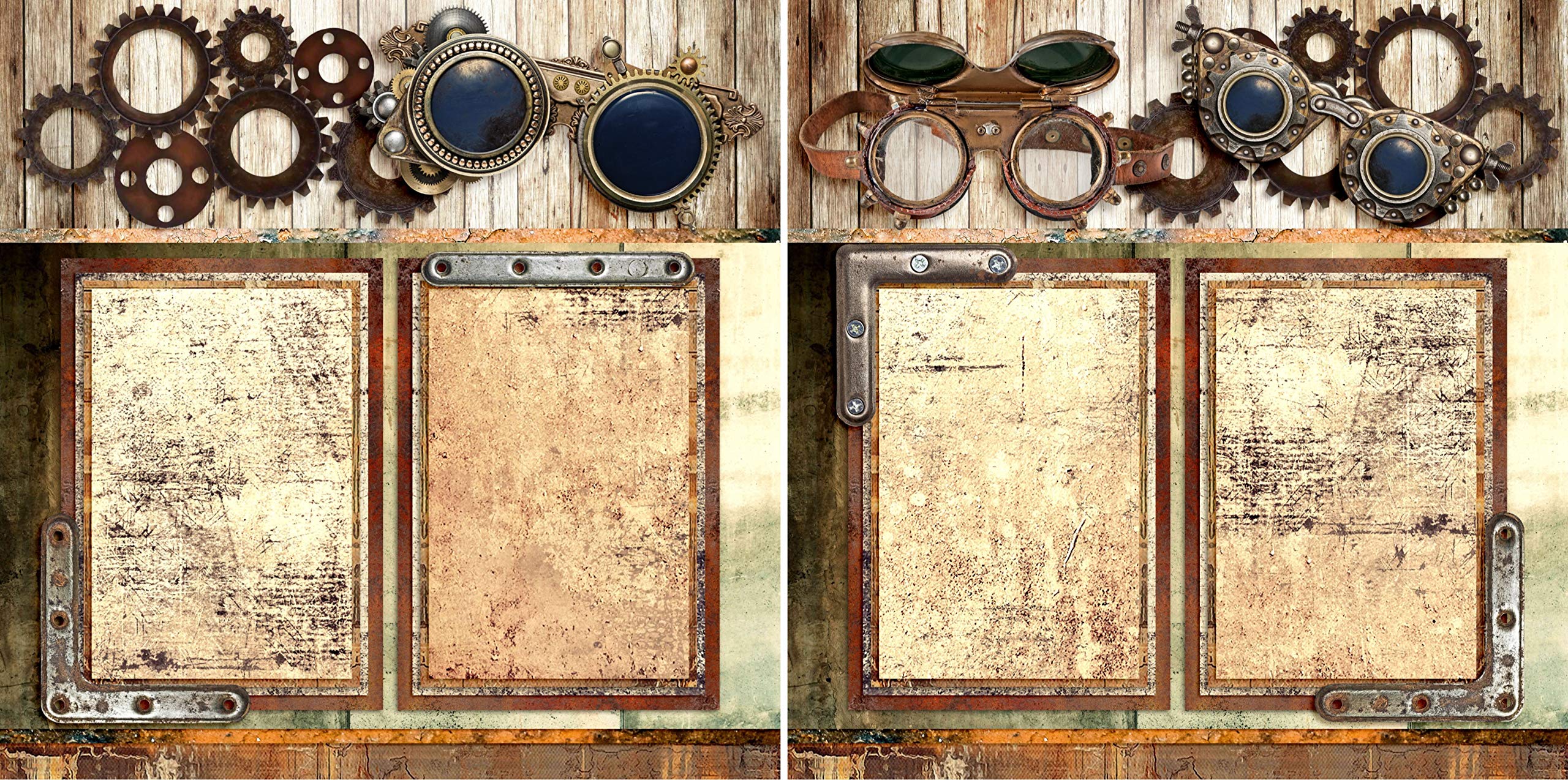 Amazon.com: Steampunk :2 - Premade Scrapbook Pages - EZ Layout 3712