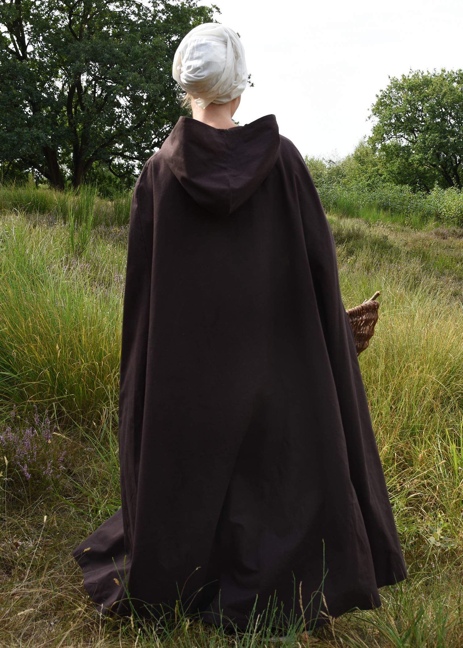 Battle-Merchant - Capa medieval con capucha/gugel - Para mujer y hombre - Ideal para LARP, estilos vikingos o disfraces