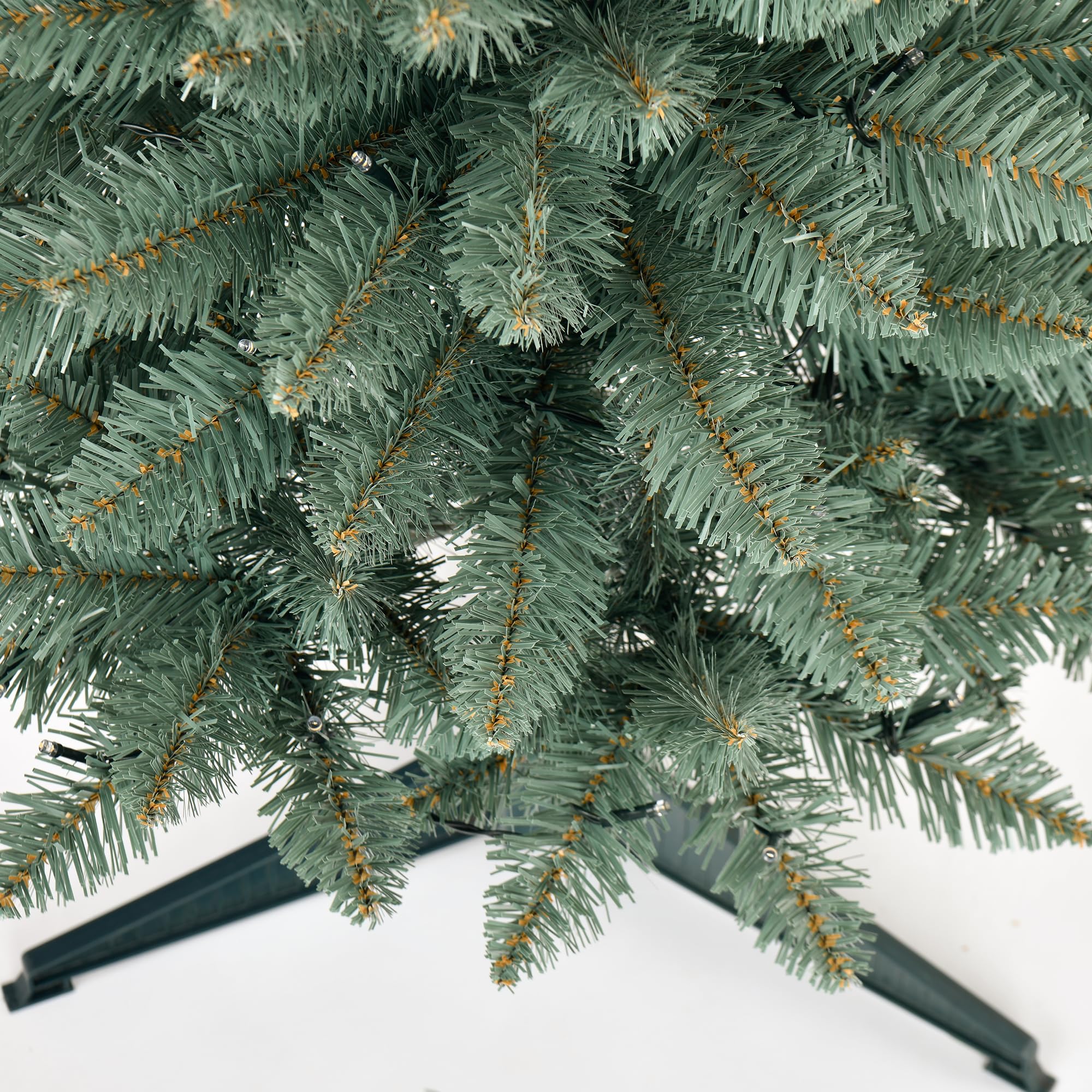 Sapin de Noël artificiel pré-éclairé de 0,9 m, fonctionne à piles avec 50 LED et 160 branches, mini sapin de Noël décoratif d'intérieur et d'extérieur