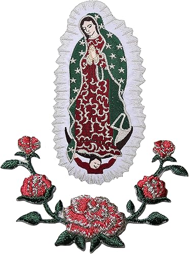 Miniatura 3 de Traje formal de cachemira blanca para bautizo de bautizo de primera comunión, plata Guadalupe María en la espalda SM-20