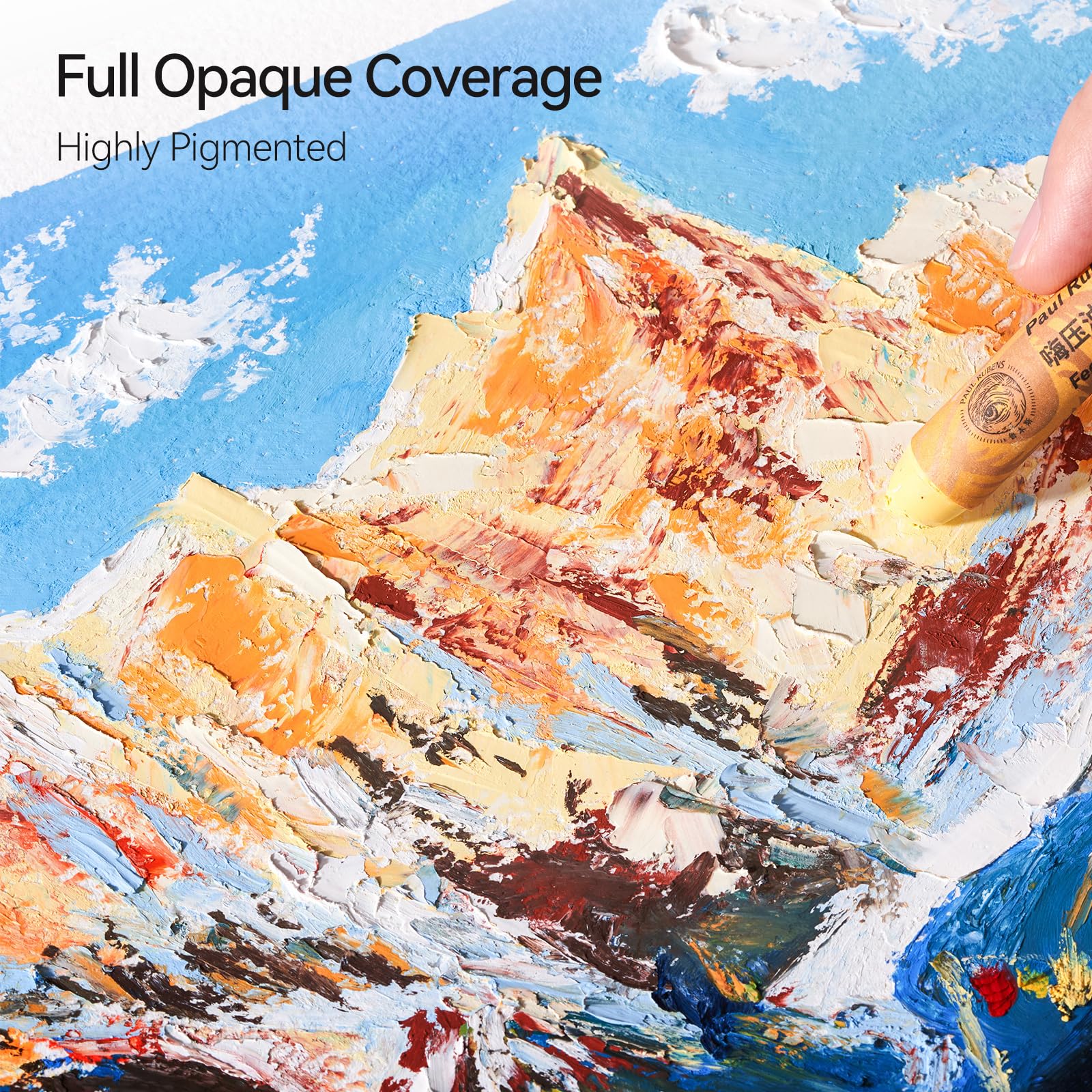 Paul Rubens Ensemble de pastels à l'huile – 72 couleurs vives, texture ultra douce et crémeuse, facile à mélanger pour les artistes et les débutants – Design tête ronde pour dessin, peinture, croquis
