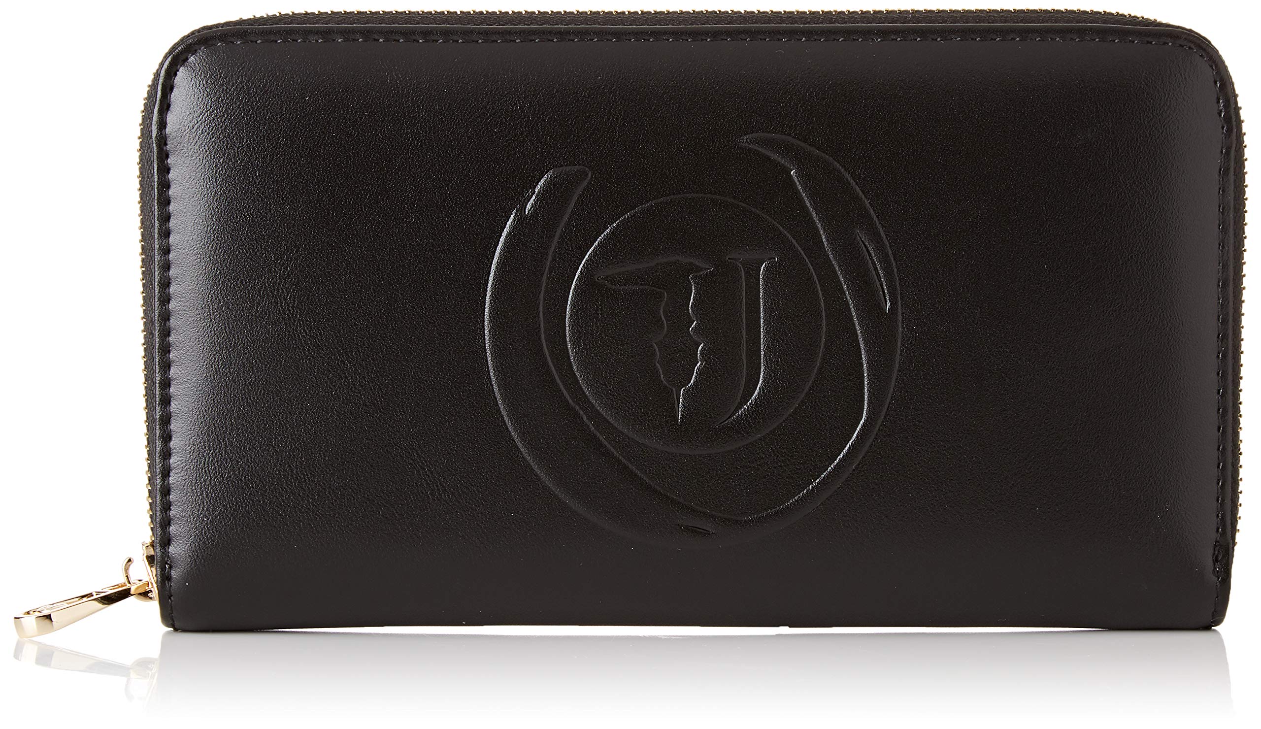 Trussardi Jeans Faith Zip 3pocket Lg Smooth Ec Portafoglio, Donna, Nero (Black)