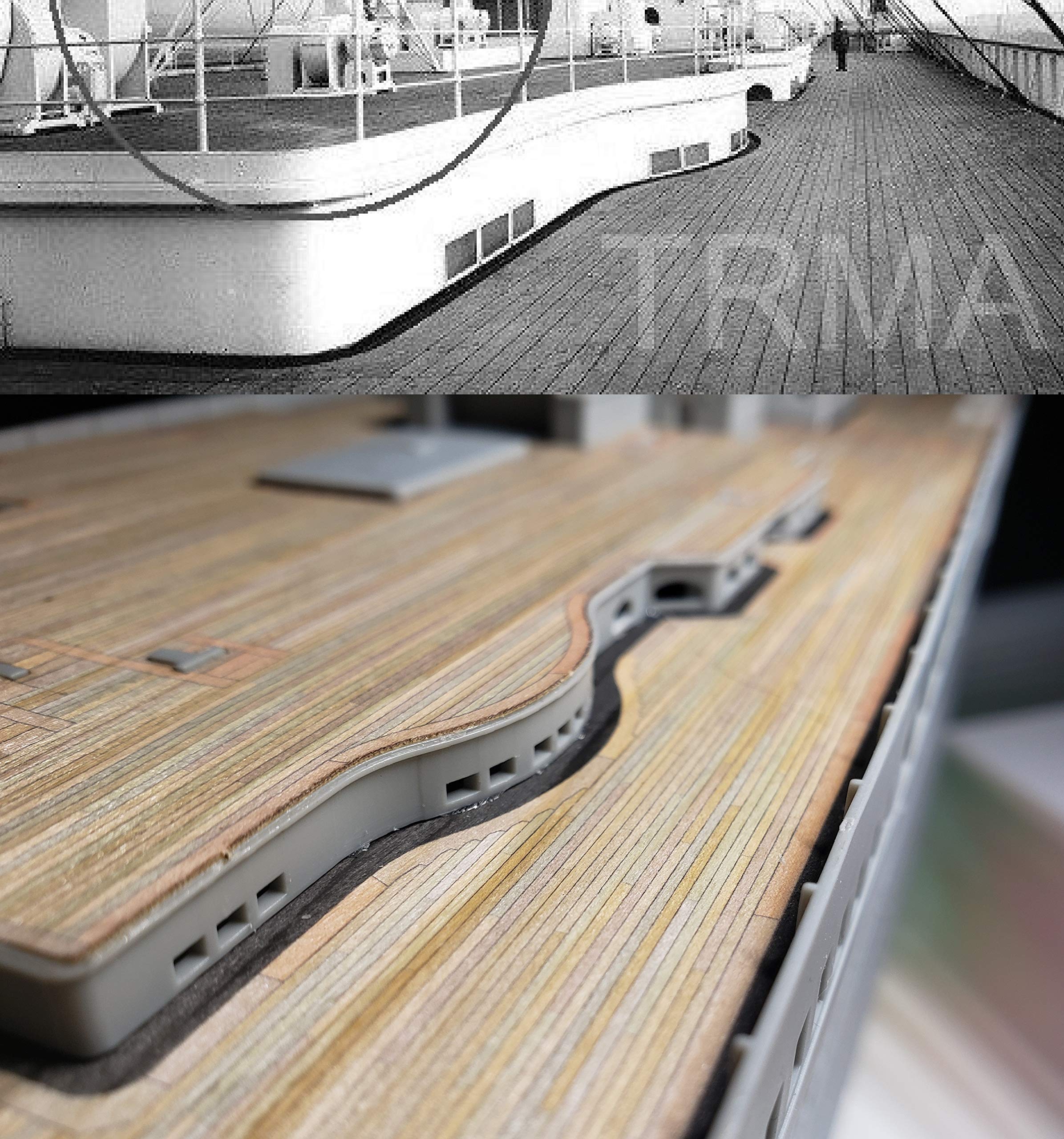 Premium Wood Deck for 1/200 RMS Titanic (fits Trumpeter kit) - Image 7