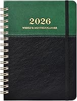 Vista 1 de Agenda 2026 - Agenda semanal mensual de 2026, agendas calendario con cierre elástico, bolsillo interior, 6.1 x 8.3 pulgadas, de enero a diciembre