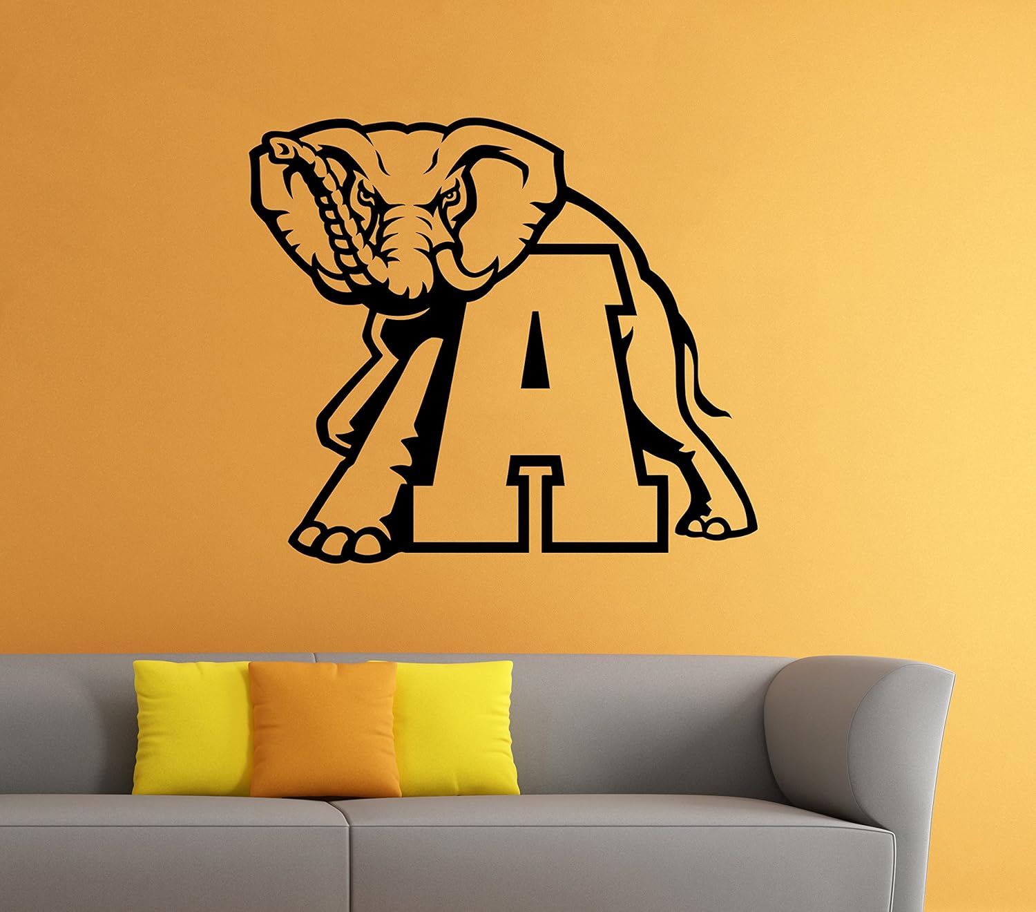 Wall Vinyl Decal Sticker Alabama Crimson Tide NCAA College Football Home Interior Removable Decor (22"high X 26"Wide)