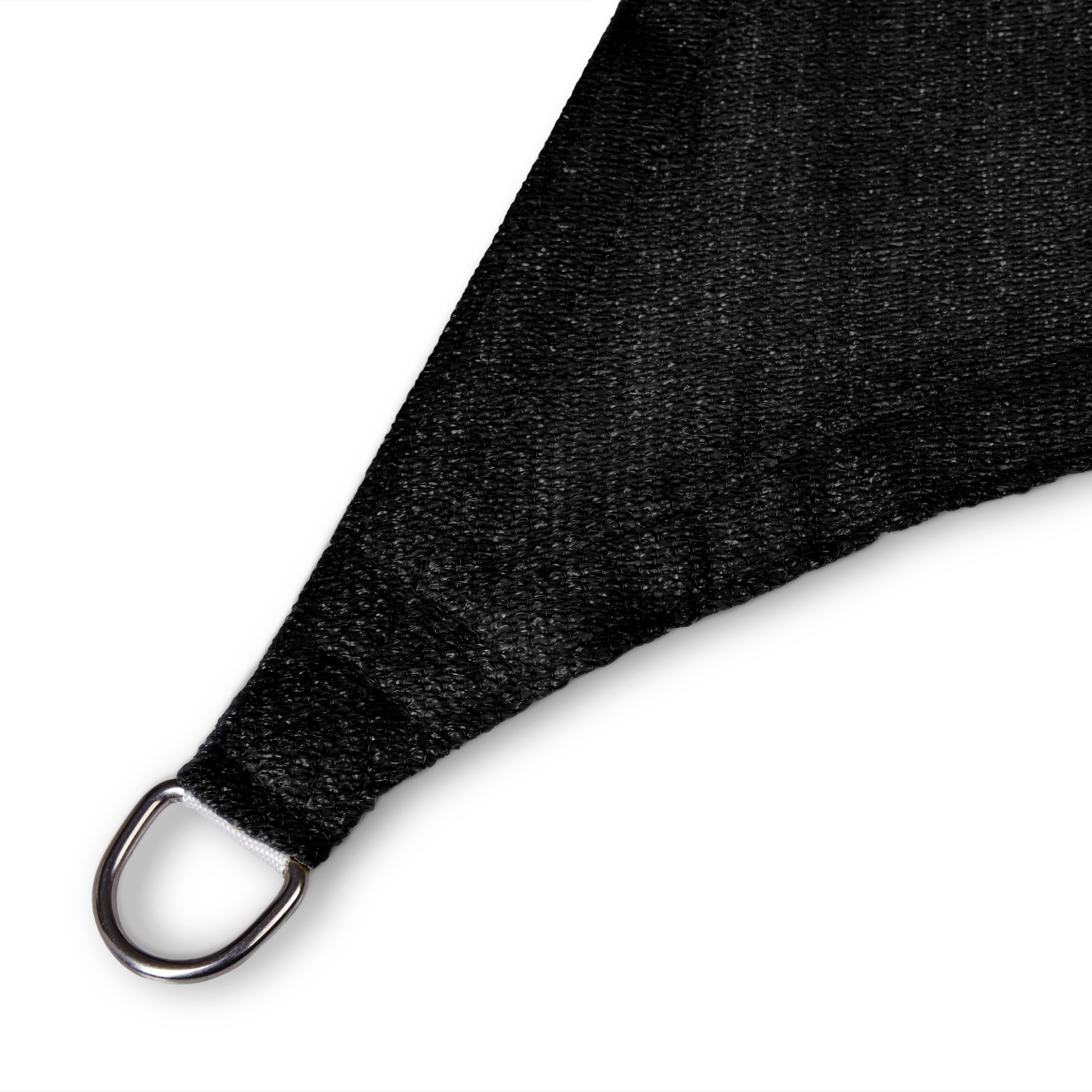Lumaland Voile d'ombrage Cordes de Fixation incluses | Carré 4 x 4 mètres Protection Solaire | 100% HDPE avec Le Filtre UV de Protection [Noir]