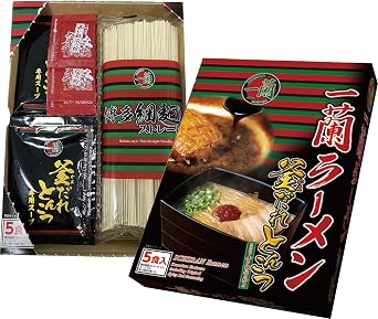 Ichiran Hakata straight noodle Kamadare premium tonkotsu soup Ramen avec special secret red Ichiran dry sauce - 5 meals