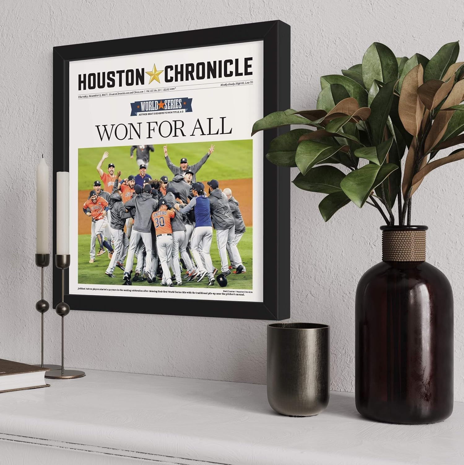CountryArtHouse 11x12 Black Newspaper Frame | Fold Your Newspaper in Half to Fit This 11x12 Frame