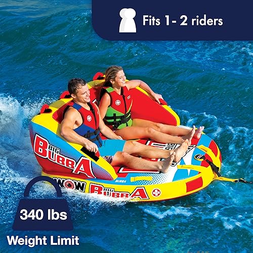Miniatura 2 de Wow Sports Big Bubba - Tubo remolcable inflable para 1 o 2 personas