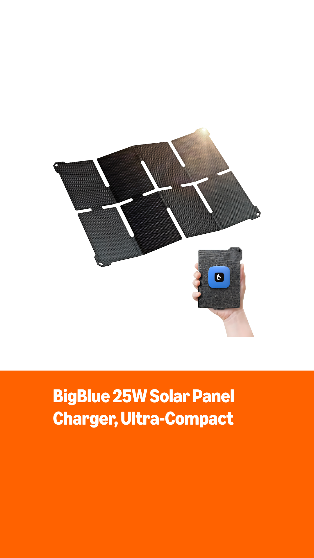 Amazon.com: [Upgraded] BigBlue Ultra-Light Portable 25W Solar