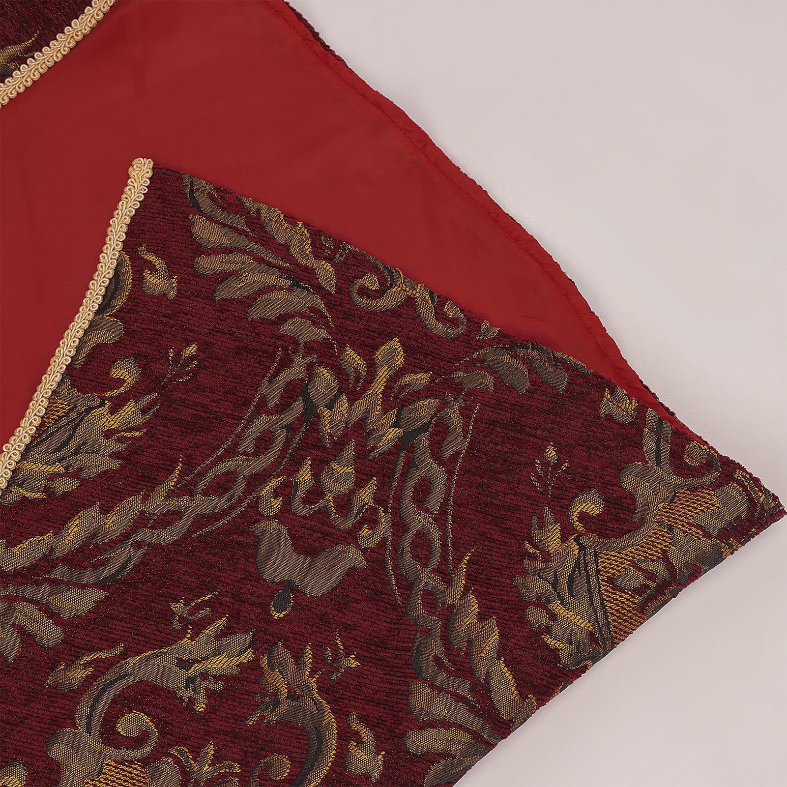 Cape médiévale pour homme | Châle demi-épaule avec motif brocart | Cape pour homme, pour performance théâtrale, Halloween, festival, cosplay, jeu de rôle