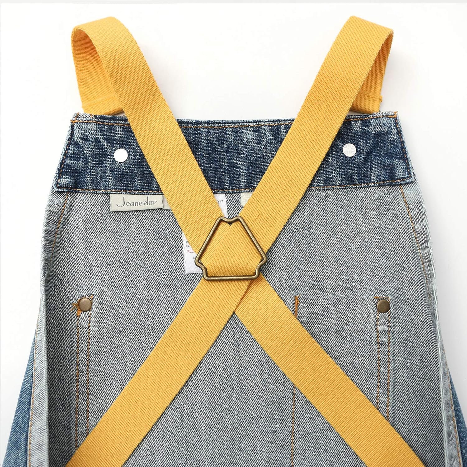 Jeanerlor Denim Tool Apron for Women and Men Cross Straps Adjustable