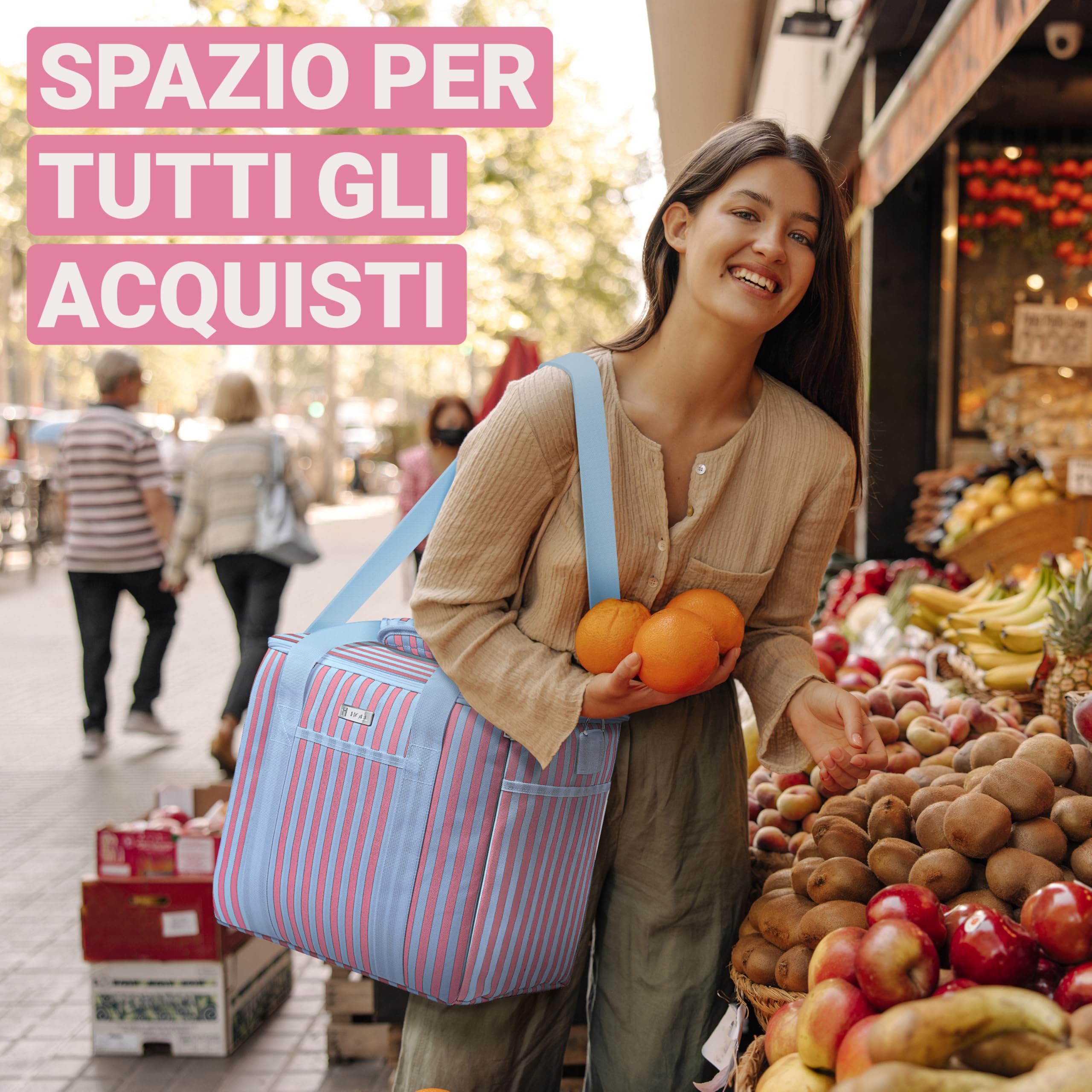 HOEL Borsa Termica per Cibo e Bevande, Isolata, Impermeabile e a Prova di Perdite, per Auto e Shopping, da Picnic