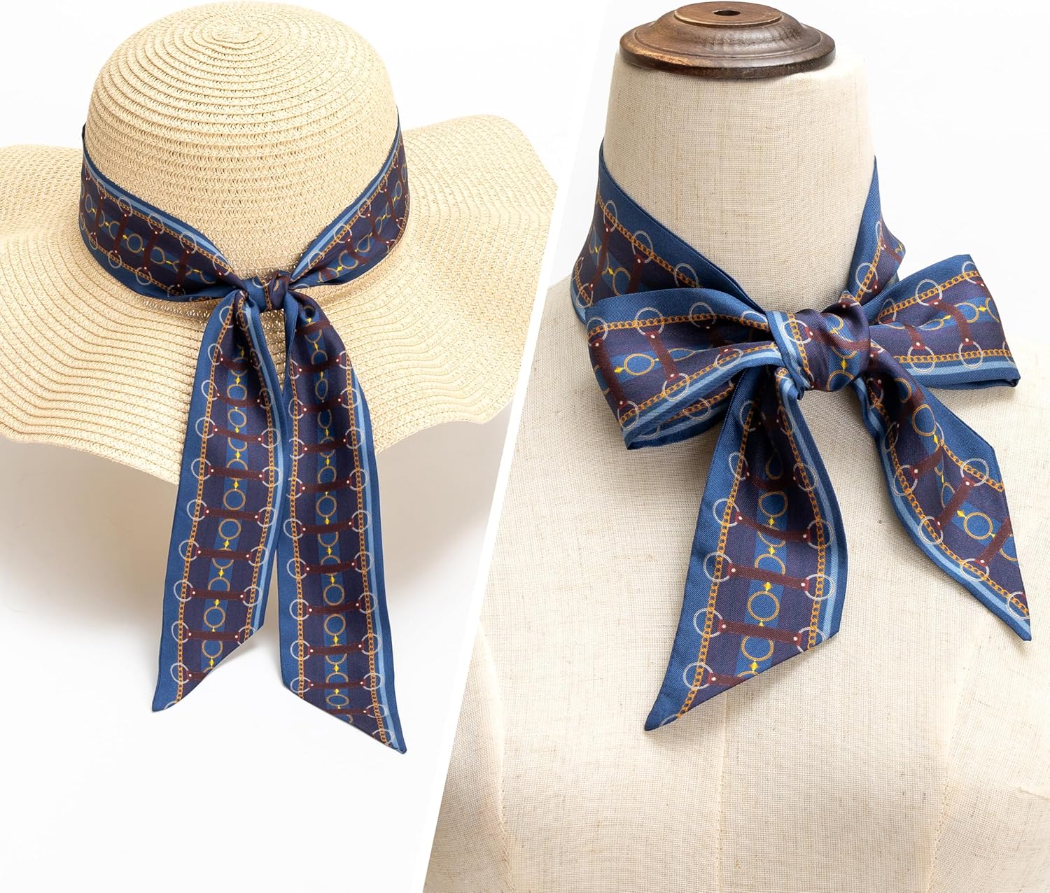 100% Mulberry Silk Scarf for Women Neck, Handbags,Bags, Purse, Hair Head Ribbon Skinny Scarf Silk Headband Scarf - Image 4