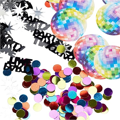 Miniatura 2 de amscan Funky 70's Value Pack - Decoración de confeti de papel de aluminio para fiestas, 1.2 onzas, multicolor