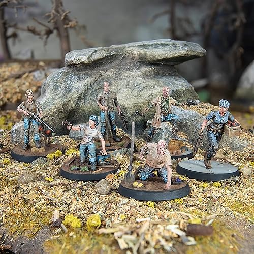 Miniatura 3 de Modiphius Entertainment Fallout Wasteland Warfare Survivors - Ghoul Settlers (The Slog) - 6 miniaturas de resina sin pintar, incluye bases