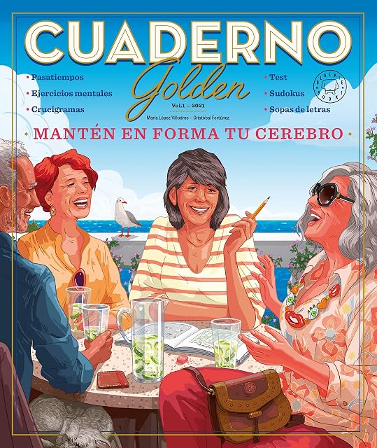 Portada de Cuaderno Golden Blackie Books 2021: Mantén en forma tu cerebro