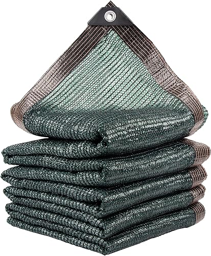 Miniatura 12 de 70 % de tela negra de 10 x 20 pies, protector solar para exteriores con ojales, malla duradera para sombreado, anticongelante para patio, jardín