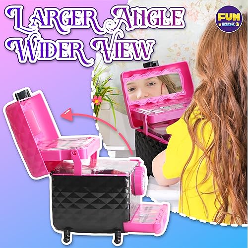 Miniatura 3 de FunKidz - Juego de maquillaje para niños de 60 a 12 años, juego de juguetes plegables de tres capas, juego de cosméticos de belleza para niñas,