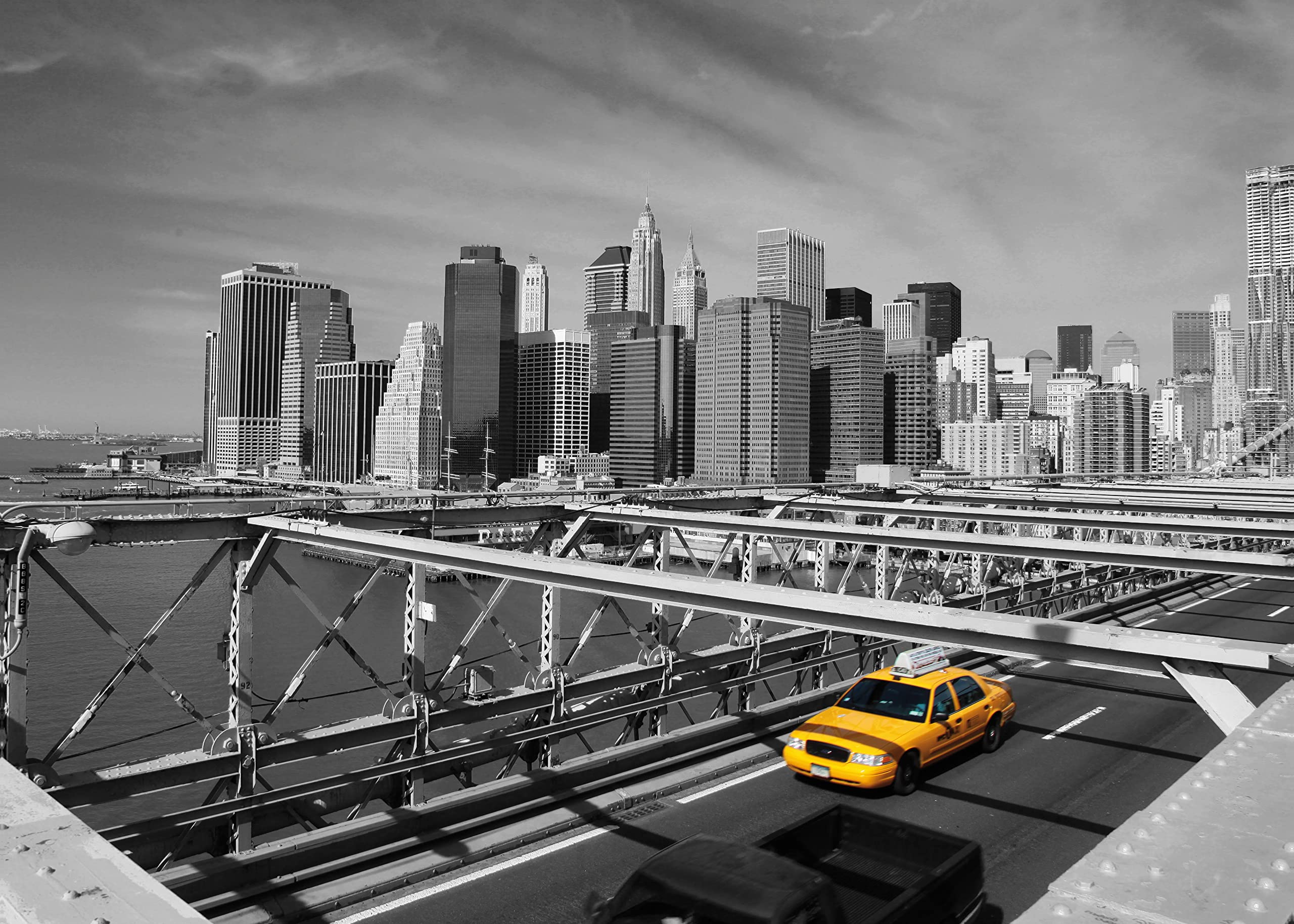 Papier peint photo New York Rasch WTD 893052 poster mural intissé noir et blanc salon