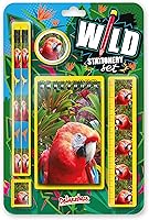 Vista 7 de Deluxebase Juego de papelería salvaje, pingüino de oficina y suministros escolares, incluye 2 lápices, borrador de goma, sacapuntas, regla y lindo