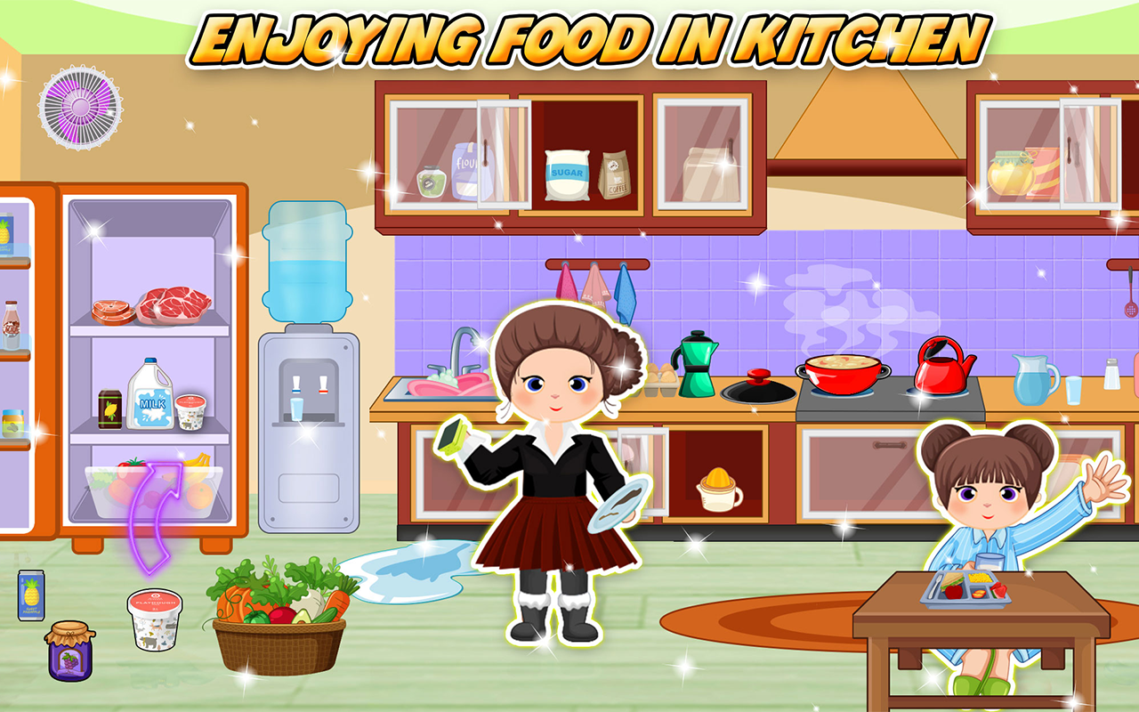 Princess Doll House Cleaning Fun Pretend Play Family Game For Kids