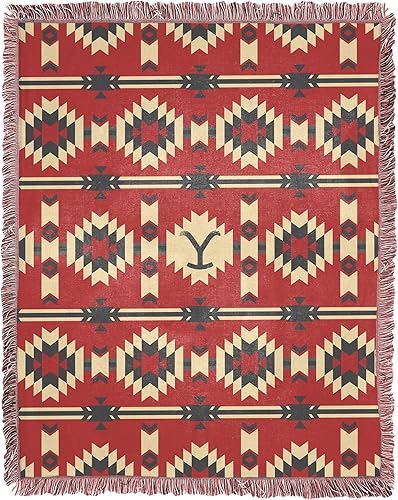Miniatura 3 de Northwest Yellowstone - Manta de jacquard tejida, 46 x 60 pulgadas, Montana Tribal
