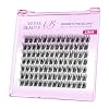 VEYESBEAUTY Lash Clusters Individual Eyelash Extensions Thin & Invisible Band DIY False Eyelashes for Self-application Newbie's Five-Second Series Wispy Lash Tray, Boldeye 8-16mm Mixed Length