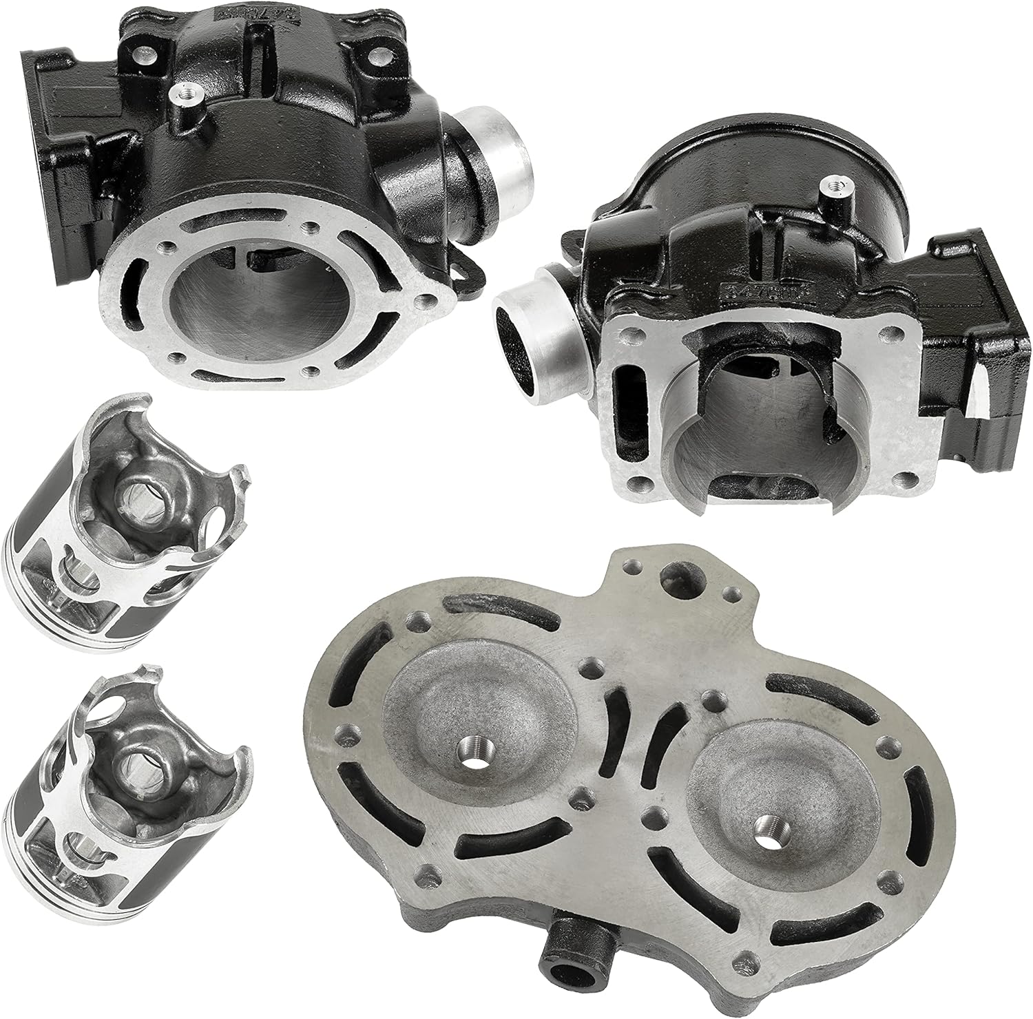 Caltric Cylinder with Head Compatible with Yamaha Banshee 350 YFZ350 1987-2006 Piston Ring Gasket Kit