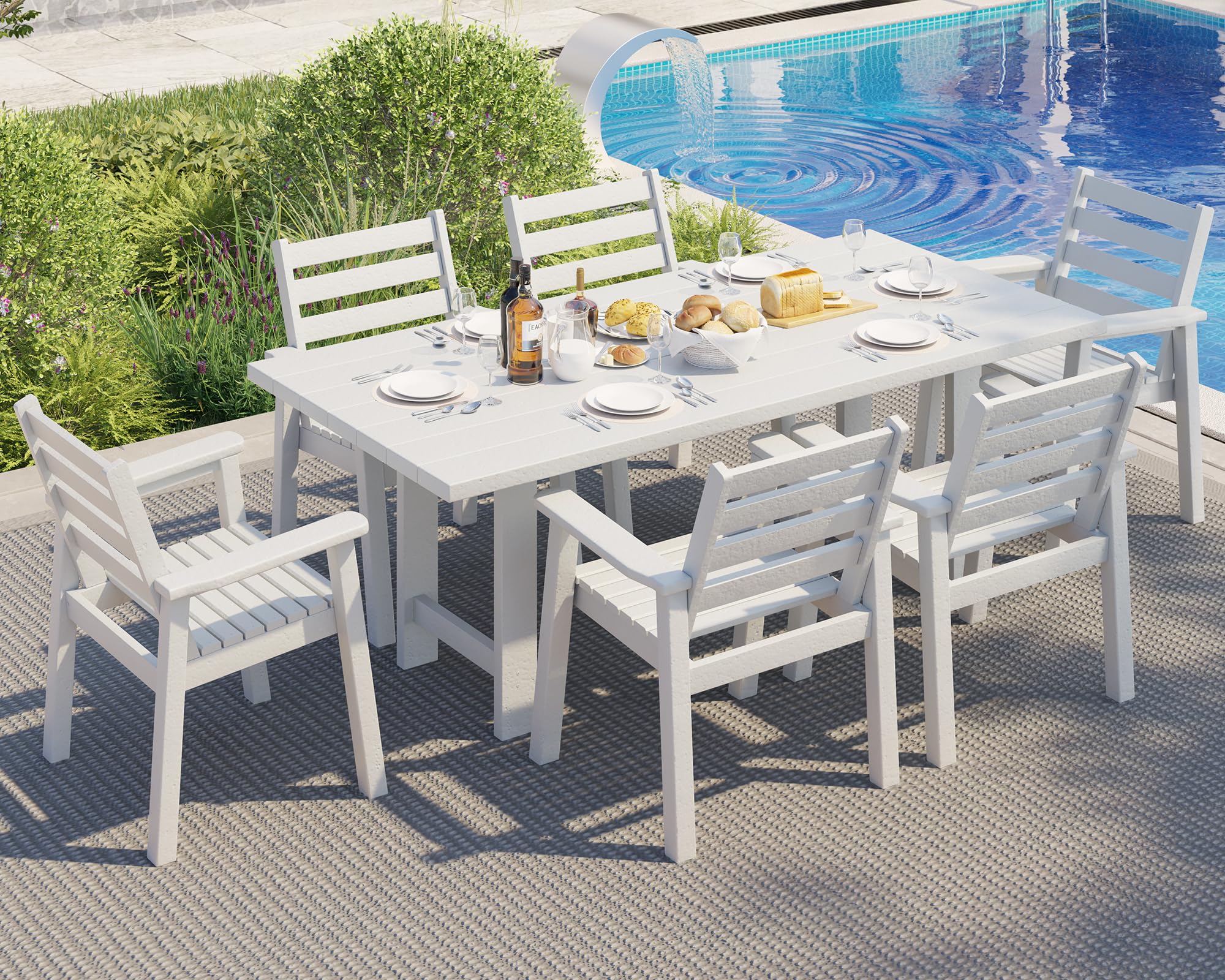 AMERLIFE 7-Piece HDPE Dining Set