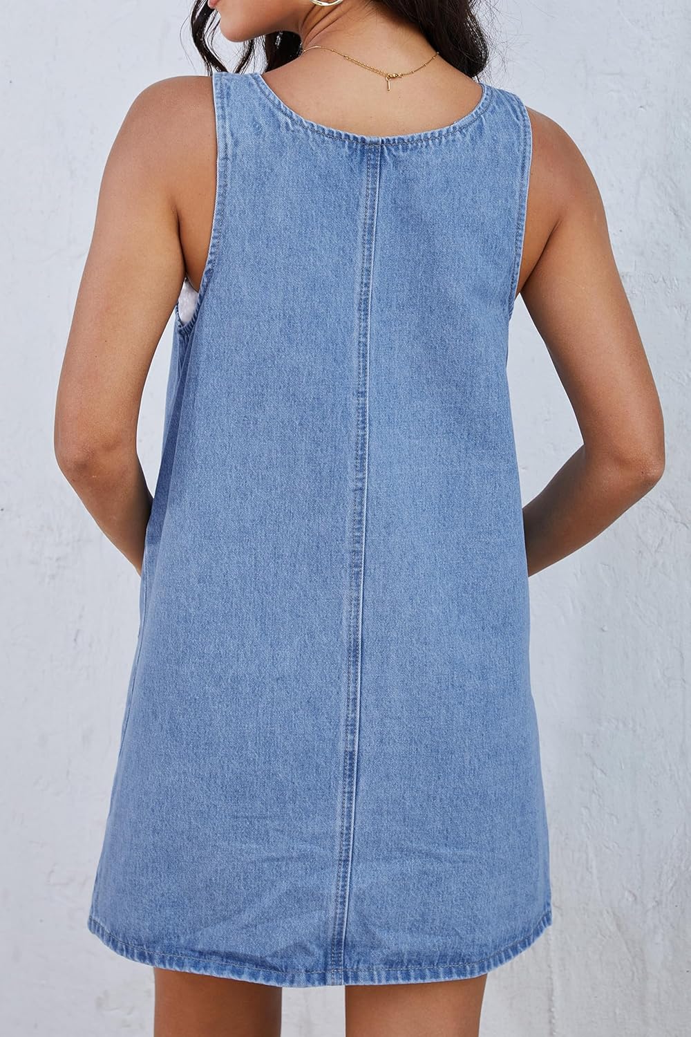 Jumppmile Womens Denim Overall Dress Casual Jeans Rompers Jumper Overalls - Image 3