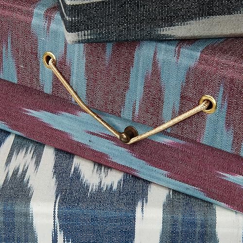 Miniatura 8 de Cajas decorativas de algodón y papel con diseños globales, juego de 3 tamaños, multicolor