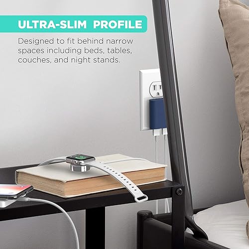 Miniatura 10 de Cargador iHome AC Pro, 5.4 amperios, 4 puertos USB, para pared o viaje, enchufe plano plegable para iPhone 11, 11 Pro, 11 Pro Max, Xs, Xs Max, XR,